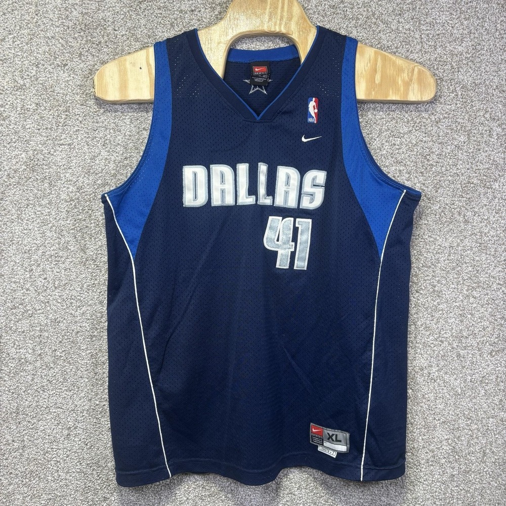 Dallas Mavericks Jersey Mens XL Blue NBA Basketball Nike Dirk Nowitzki 41